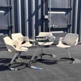 Dining Room Set Scimitar Boris Tabacoff MMM 1970 | Glass and Chrome