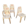 Suite de 4 chaises "Samba" dessinées par Pierre Paulin pour Henry Massonnet, 1960s