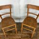 Paire de chaises bistrot troquet Fischel 1950