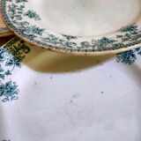 5 flat plates green iron earth earthenware from st amand