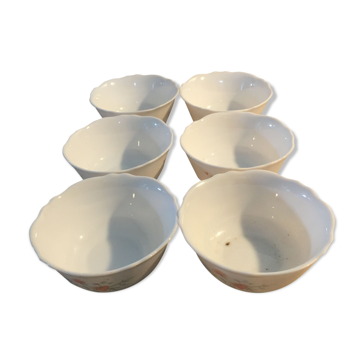 Arcopal set of 6 dessert bowls scented pea pattern