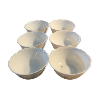 Arcopal set of 6 dessert bowls scented pea pattern
