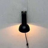 Mid-century German black minimalist wall lamp by Hustadt, 1960s.