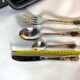 Cutlery set SBS Bestecke Solingen 70 pieces gold plated, vintage
