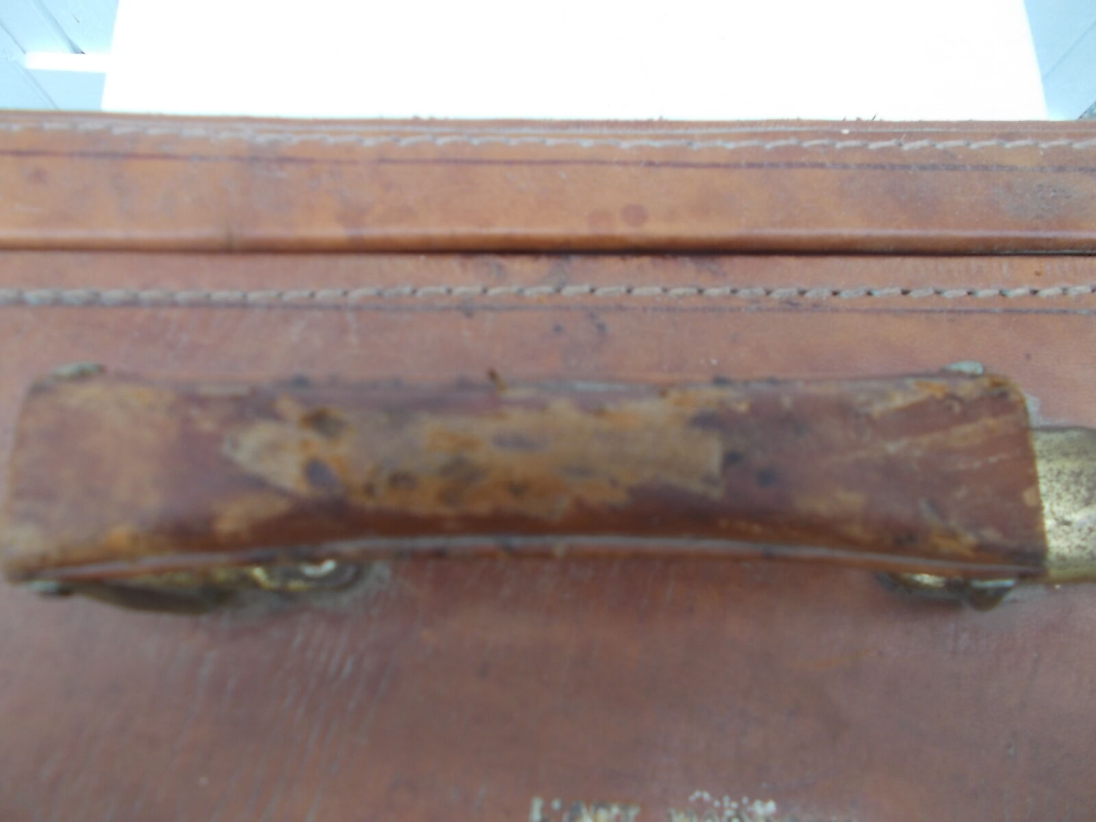 Vintage leather suitcase