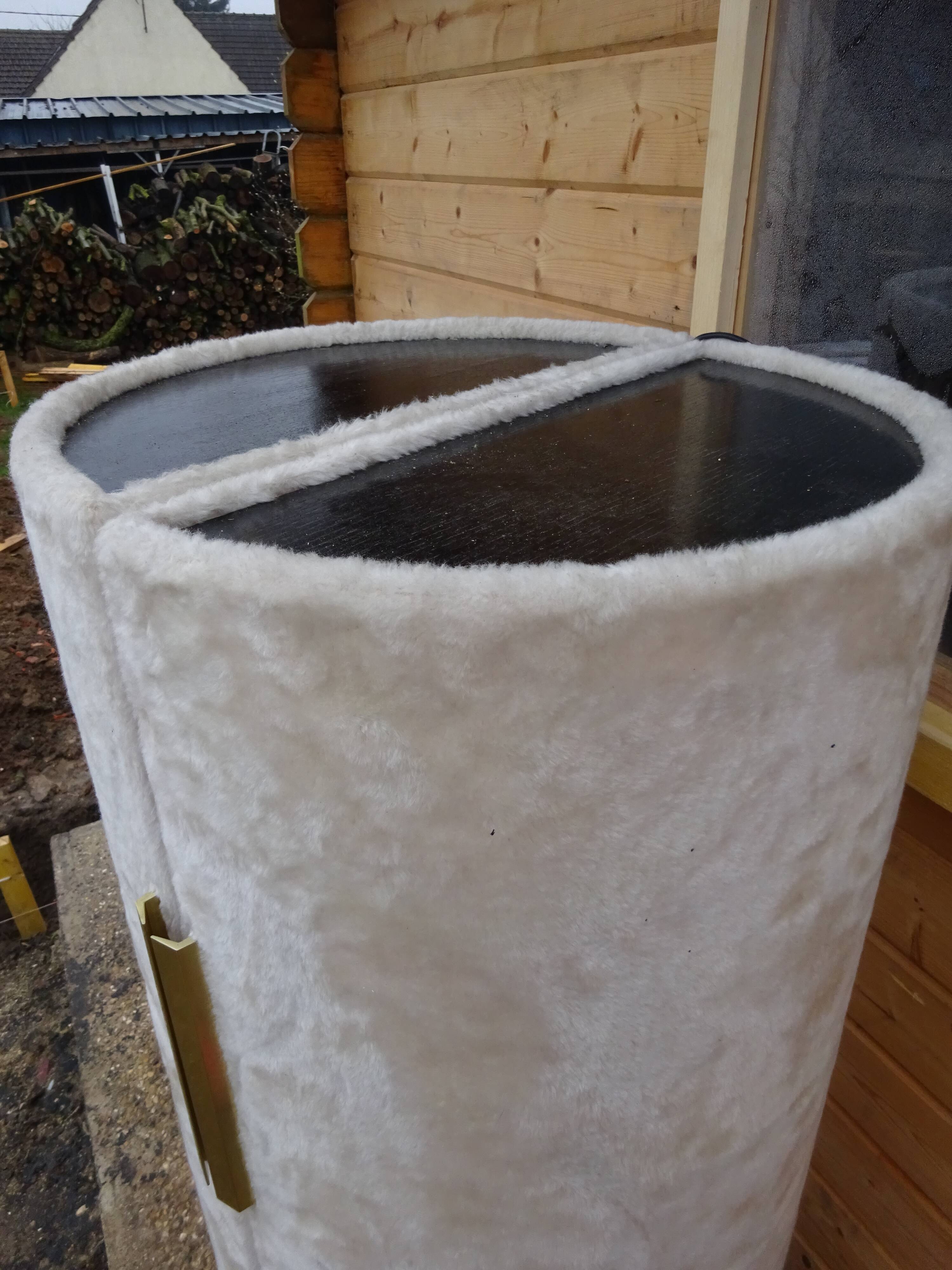 hairdresser rug vintage felt cylindrical