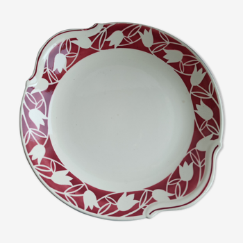 Art Deco dish in faience 29 cm