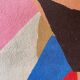 Hand-tufted wool rug by Tisca, signed "ILES", France, 1990s.