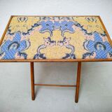 Folding table bamboo and fabric