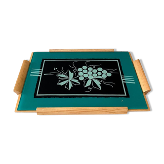 Green vintage serving tray