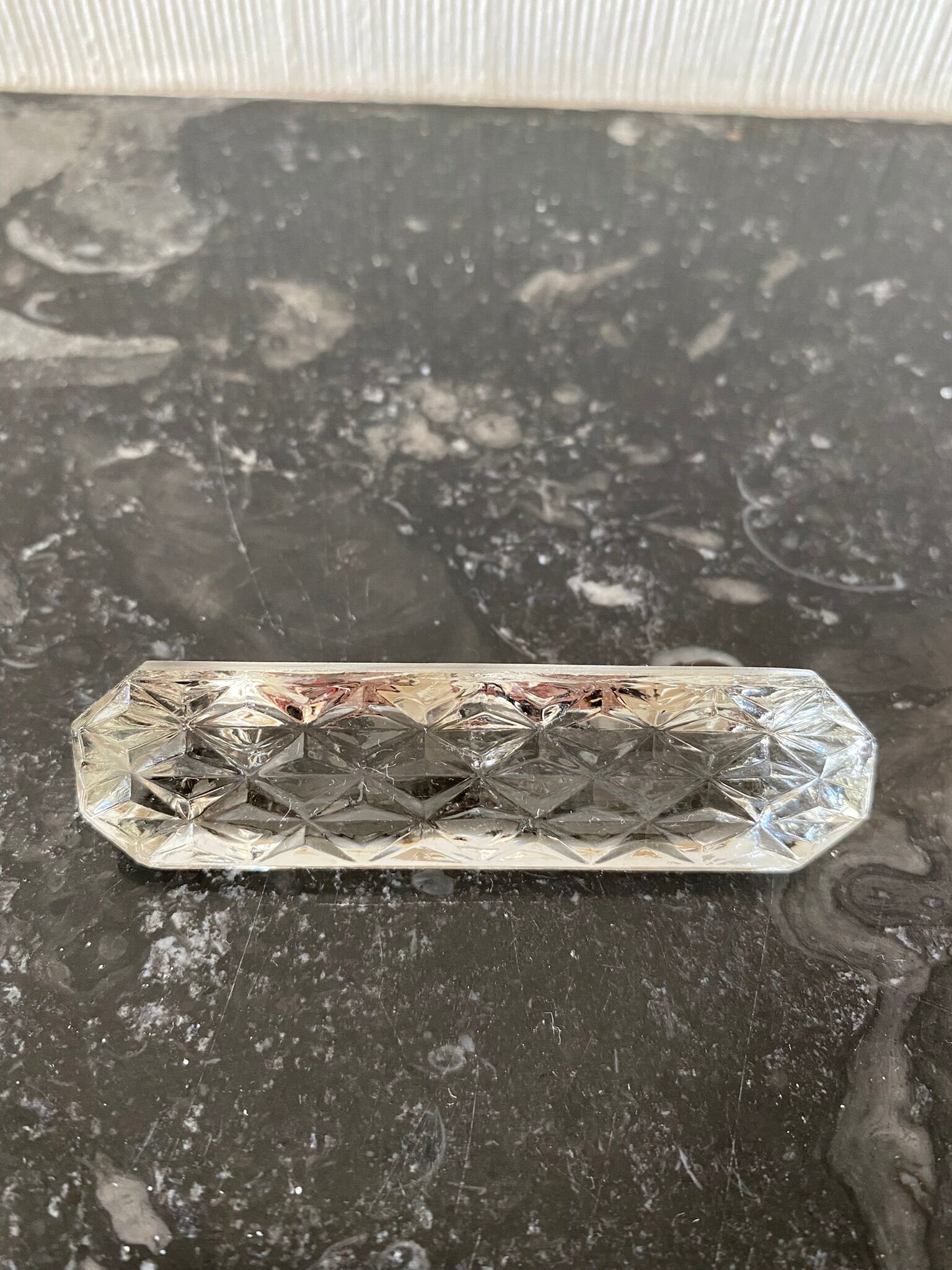 Set of 12 knife holders in cut crystal