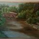 Tableau peinture Huile sur toile paysage rivière