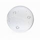 Round decorative glass tray with leaf pattern