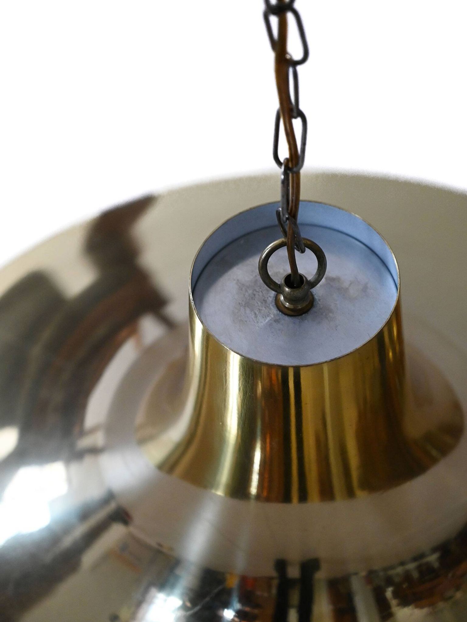 1960s/70s Scandinavian Brass Pendant Lamp