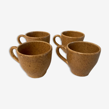 Set of 4 sandstone cups