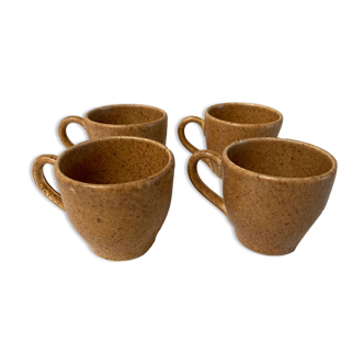 Set of 4 sandstone cups