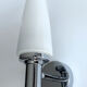 Pair Vintage Wall Lamps, Murano Glass Chrome, 70 Years