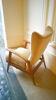 Fauteuil à oreilles wing chair Knoll beige 1965