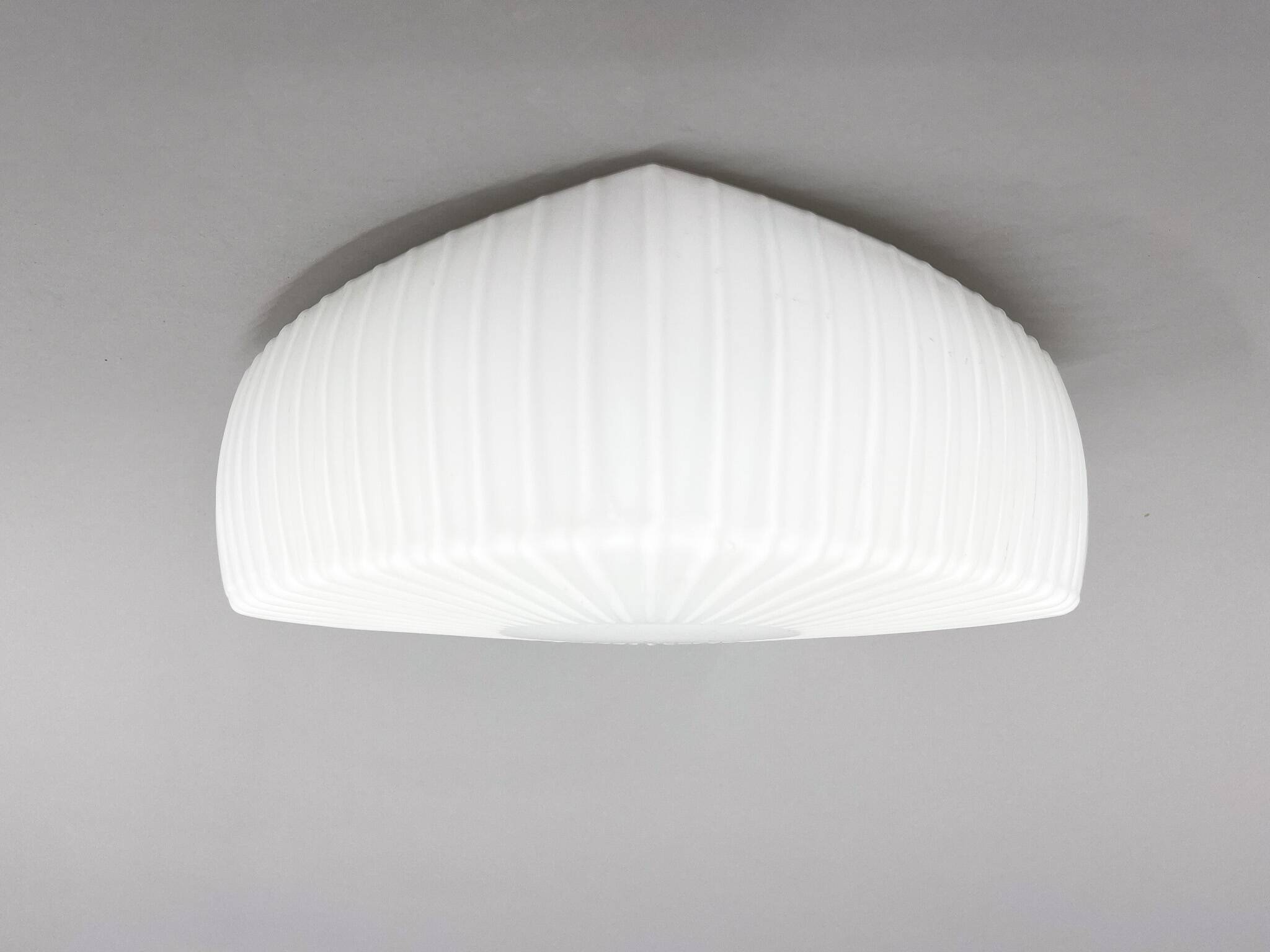 Mid-Century Milk Glass Ceiling Light, Czechoslovakia