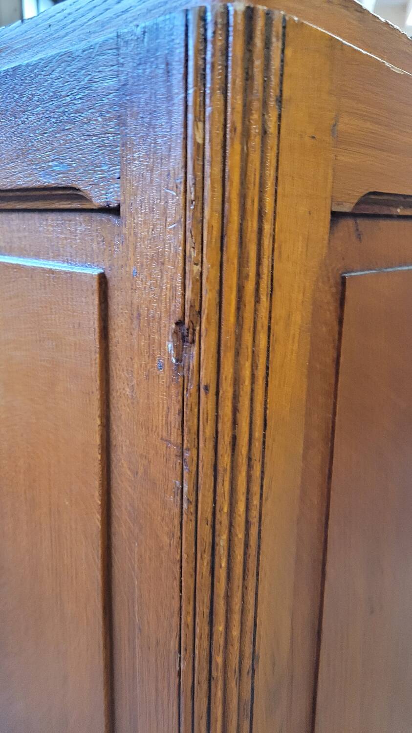 Shop counter display cabinet with old drawers, 1900s
