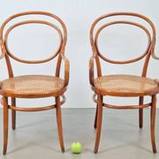 Antique Bentwood Webbing Chairs by Jacob & Josef Kohn for Wiener Werkstätte, Austria, 1890s, Set of 2