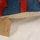 Vintage Cushion Cover in Long Pile Carpet, Turkish Geometric Pattern, 30 x 50 cm