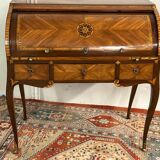 Desk cylinder marquetry louis xv period eighteenth