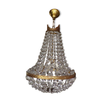 Hot air balloon chandelier with stamps