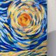 Starry night landscape painting oil on canvas