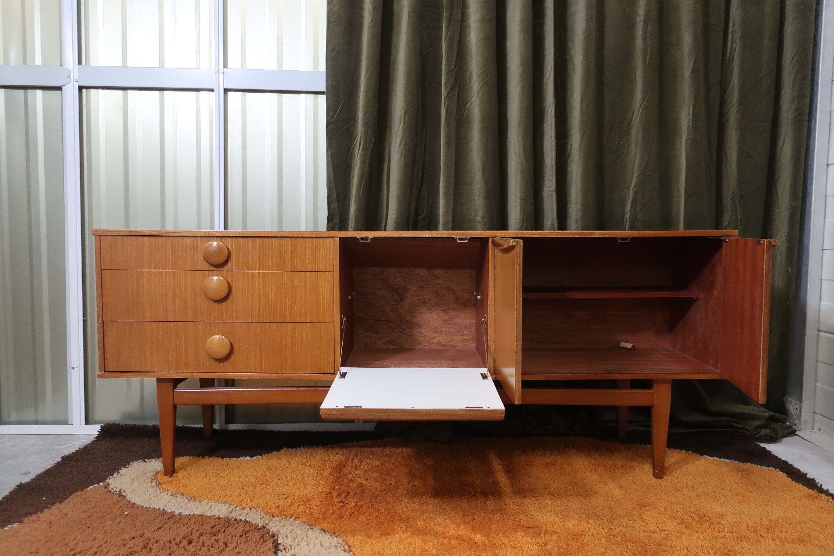 Clear teak sideboard from the 70s
