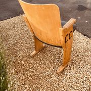 1920 cinema chair made of wood and skai