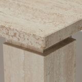 Rectangular travertine coffee table, 1970s