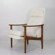 Scandinavian high back armchair from the 1960s adjustable headrest, restored