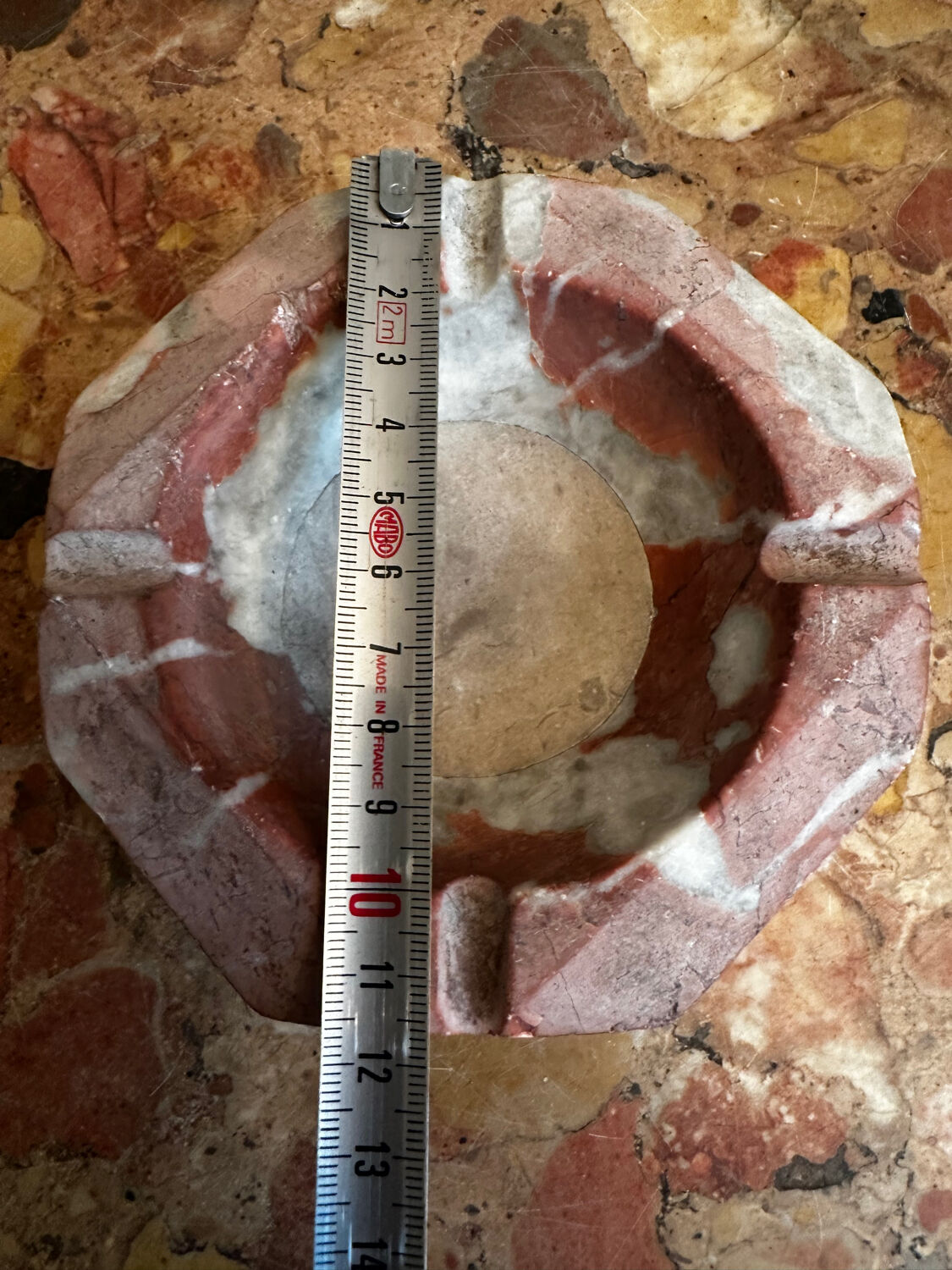 Ashtray / Art Deco double marble catchall