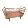 Vintage baby bed in wicker/rotin