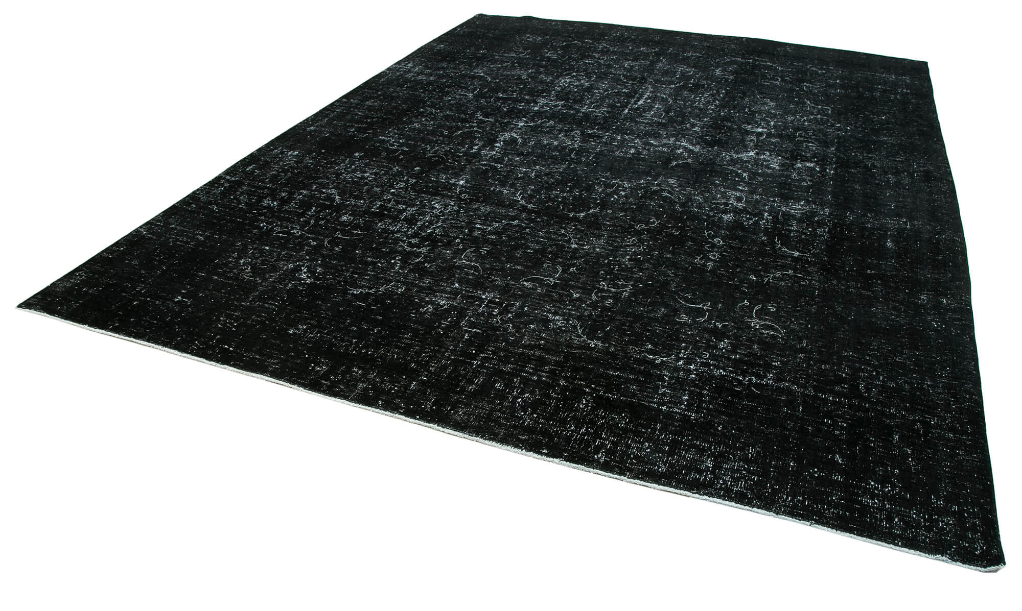 Handmade Persian Overdyed 285 cm x 369 cm Black Wool Carpet