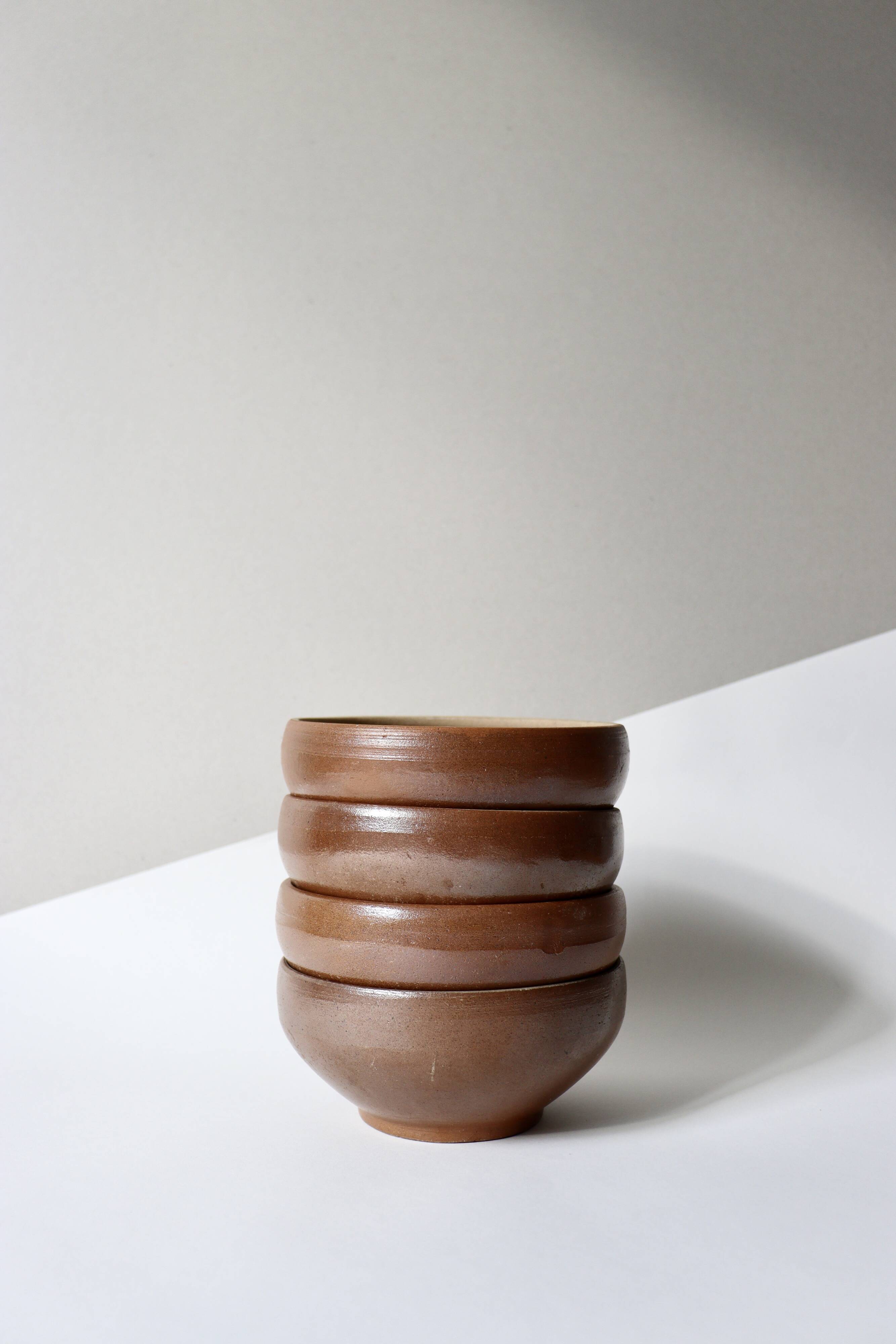 Set of sandstone bowls