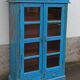 Old wooden glazed cabinet with two doors and two drawers