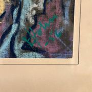 Original Swedish Still Life On Paper — Soft Arrangement By E. Holm — Mid‑Century — Glazed — 37 × 27 Cm (14.6" × 10.6")