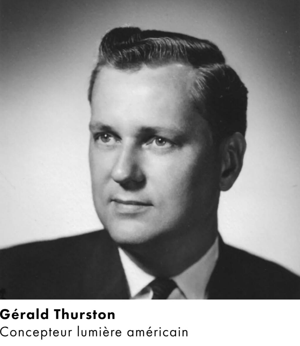 Minimalist lamp by G. Thurston for Lightolier USA 1960s