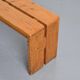 Solid pine bench, Les Arcs, circa 1973