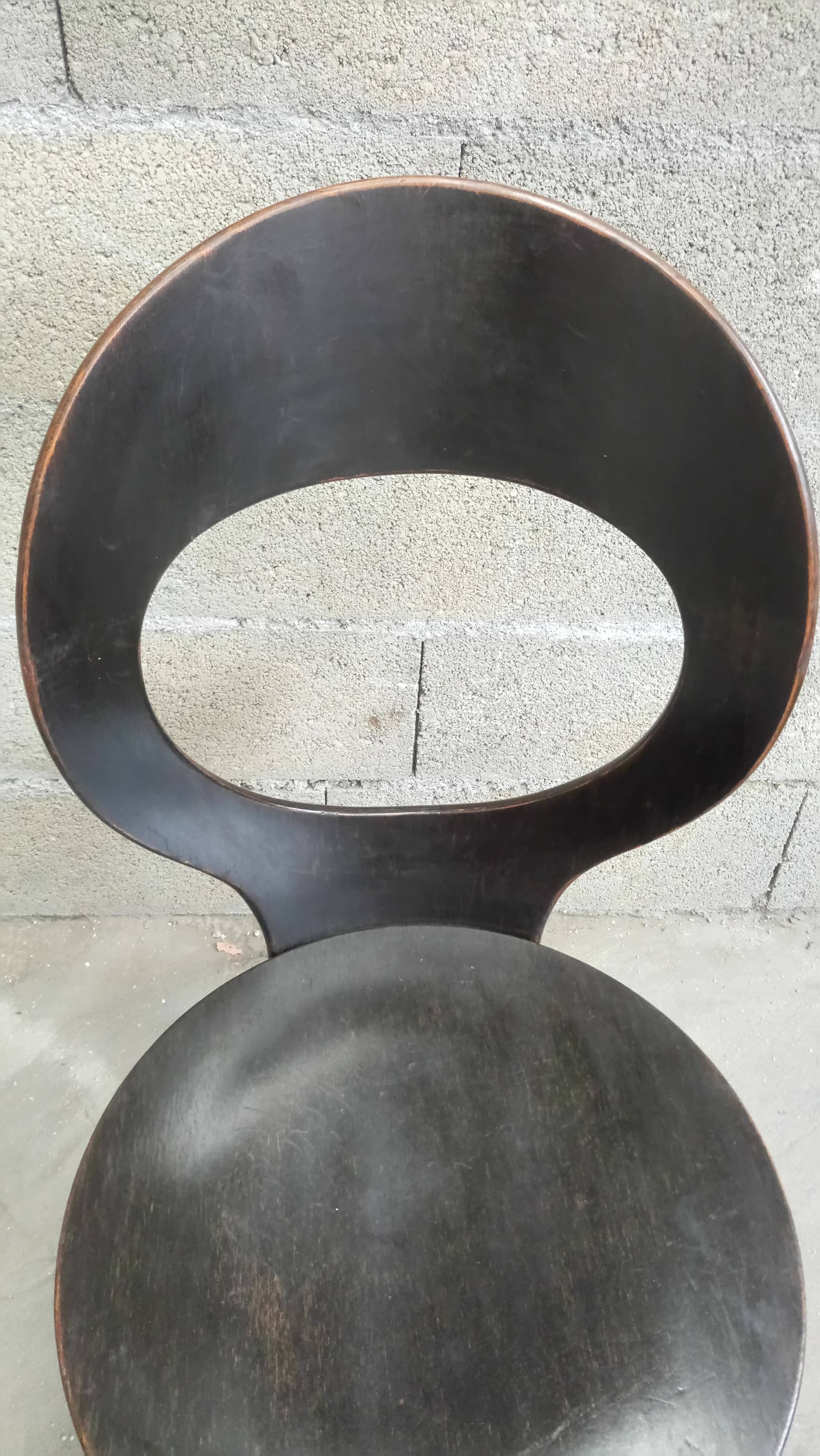 4 chairs model Seagull design black Baumann vintage