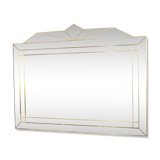 Large faceted deknudt mirror xl hollywood regency design