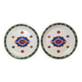 2 dessert plates Newcor "kilim" 1992