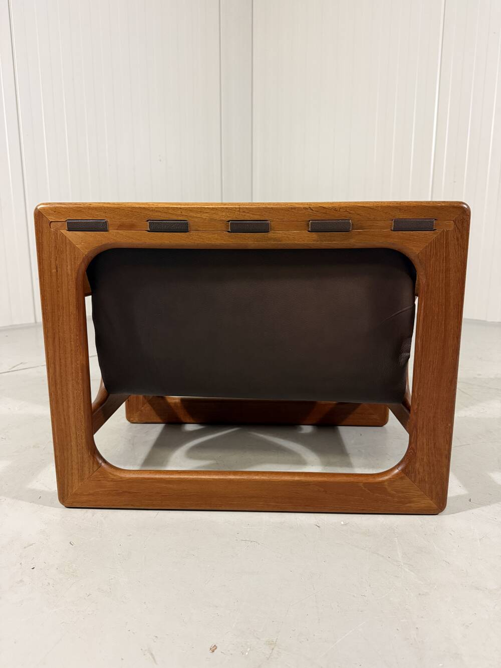 Salin Møbler teak & leather magazine holder Denmark 1960’s