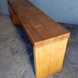 Old patinated solid wood bench 120cm