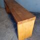 Old patinated solid wood bench 120cm