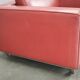 Wittmann Oversized Red Leather Lounge Armchairs and Ottoman, Austria