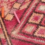 3x12 Red Orange Vintage Runner Rug, 89x373Cm