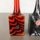 Set of 3 vintage pop art opaline Florence vase design, Italy, 1970s